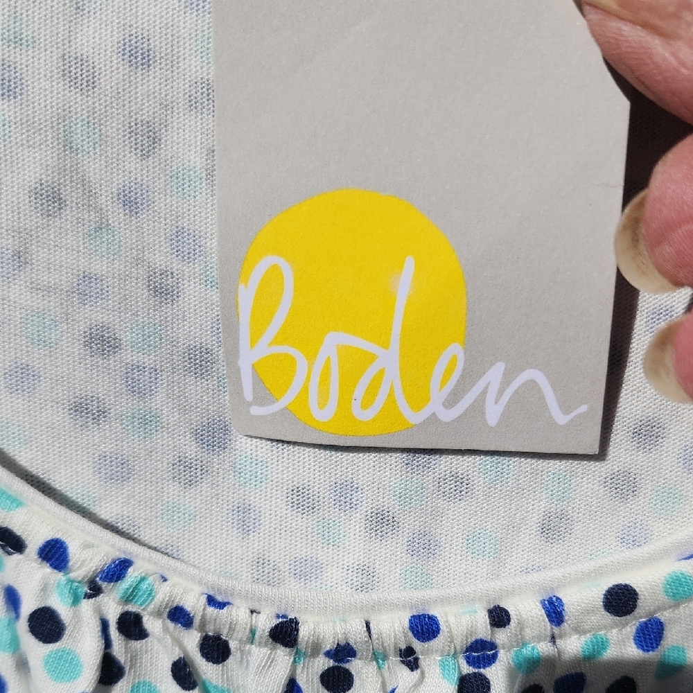 Boden Blue and Black Midi Dress 100% Cotton - Picture 2 of 10